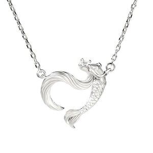 Mermaid necklace, silver, Jeulia